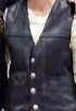Buttoned Leather Vest