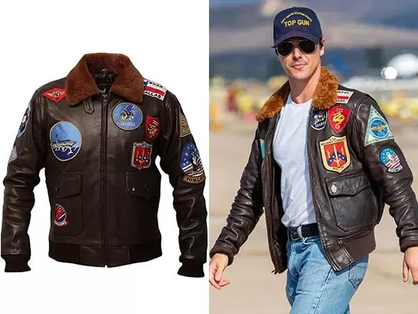 Top Gun Tom Cruise Vintage Styled Leather Jacket