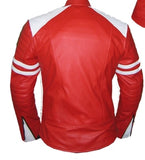 Red Leather Jacket jst12 - leather1142