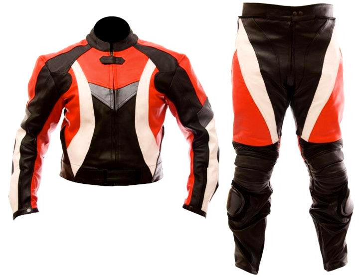 Leather Motorbike Racing Suit With Protection sf15b - leather1142