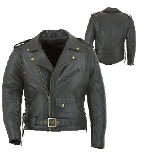 Black Leather Jacket jst13 - leather1142