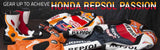 Honda Repsol Motorbike Racing Jacket + Shoes + Gloves + Back Protector + Kidney Belt - leather1142