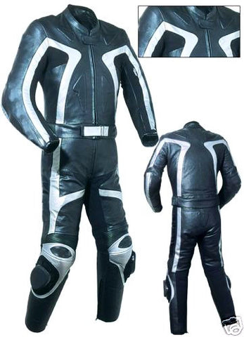 Leather Motorbike Racing Suit With Protection Msf13 - leather1142