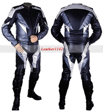 Leather Motorbike Racing Suit With Protection sf1b - leather1142