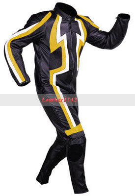 Leather Motorbike Racing Suit With Protection sf9a - leather1142